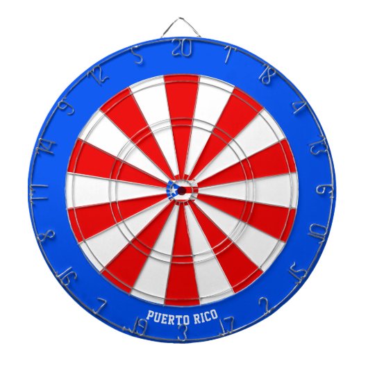 Puerto Rico Vlag Patriot's Bullseye Dartbord (Voorkant)