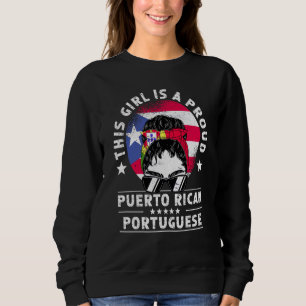 Puerto Rico Vlag Portugal Volwassen Vrouwen Meisje Trui