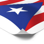 Puerto Rico Vlag Poster Print (Hoek)