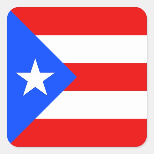 Puerto Rico Vlag Rechthoekige Sticker (Voorkant)
