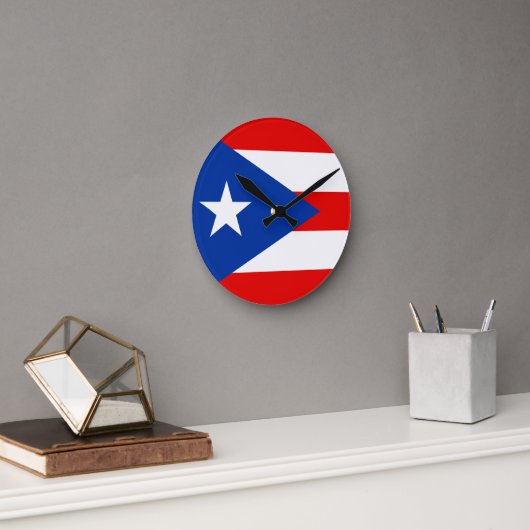 Puerto Rico-vlag Ronde Klok (Kantoor)