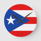 Puerto Rico-vlag Ronde Klok (Voorkant)