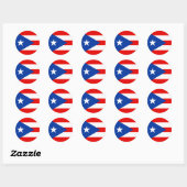 Puerto Rico-vlag Ronde Sticker (Vel)