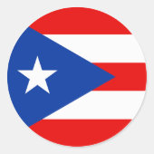 Puerto Rico-vlag Ronde Sticker (Voorkant)