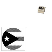Puerto Rico-vlag Rubberstempel (Gestempeld)