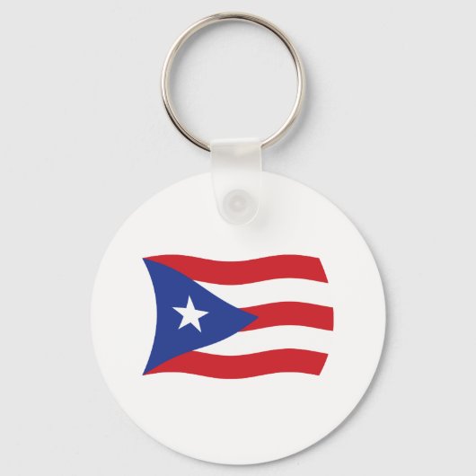 Puerto Rico Vlag Sleutelhanger (Voorkant)
