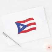 Puerto Rico Vlag Sticker (Envelop)