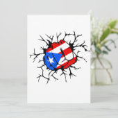 Puerto Rico Vlag Uitnodigingskaart Kaart (Staand voorkant)