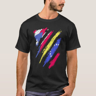 Puerto Rico Vlag Venezuela Gekweekte Patriot Land T-shirt