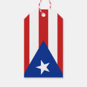 Puerto Rico Vlag Verjaardag Cadeaulabel (Voorkant)