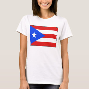 Puerto Rico Vlag x Kaart T-shirt