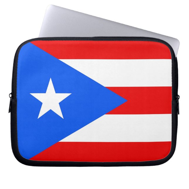 Puerto Rico Vlaggen Laptop Sleeve (Voorkant)