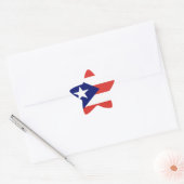 Puerto Rico vlaggenster stickers (Envelop)
