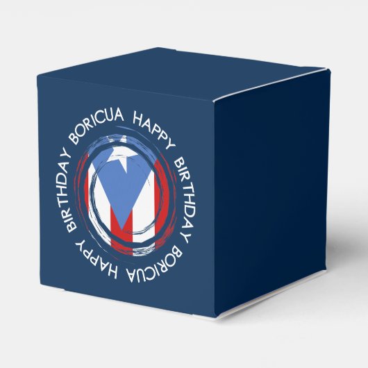 Puerto Rico : Vlaggenthema: Verjaardag Boricua Bedankdoosjes (Achterkant)