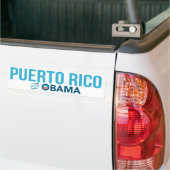 Puerto Rico voor Barack Obama Biden Bumpersticker (Op Truck)