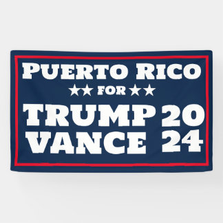 Puerto Rico voor Trump Vance 2024 Banner