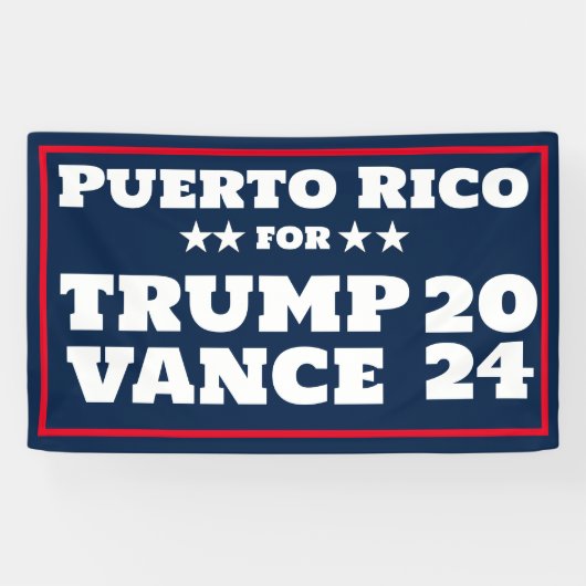 Puerto Rico voor Trump Vance 2024 Banner (Horizontaal)
