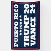 Puerto Rico voor Trump Vance 2024 Banner (Verticaal)