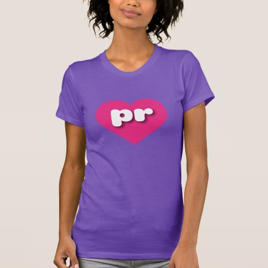 Puerto Rico warm roze hart - Ik hou van pr T-shirt (Voorkant)
