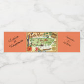 Puerto Rico waterlabel Waterfles Etiket (Enkel label)