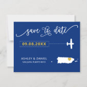 Puerto Rico Wedding Save the Date Card, Map Magnetische Uitnodiging (Voorkant)