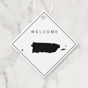 Puerto Rico welkomsttas cadeau Label bruiloft week