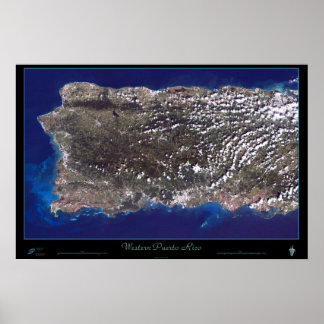 Puerto Rico (Westen) satellietposter Poster