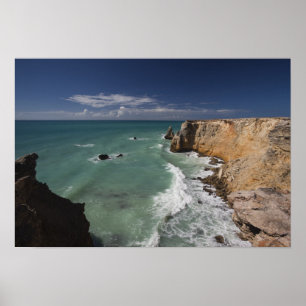 Puerto Rico, westkust, Cabo Rojo, kust 2 Poster