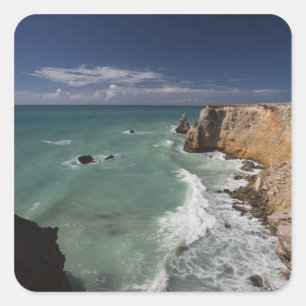 Puerto Rico, Westkust, Cabo Rojo, kustlijn 2 Vierkante Sticker