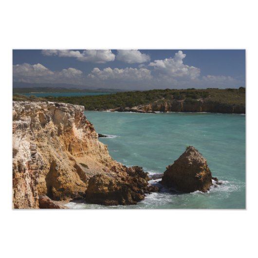Puerto Rico, Westkust, Cabo Rojo, kustlijn 3 Foto Afdruk (Voorkant)