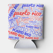 Puerto Rico Word Cloud Blikjeskoeler (Voorkant)