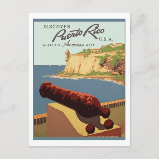 Puerto Rico (wpa) Briefkaart (Voorkant)
