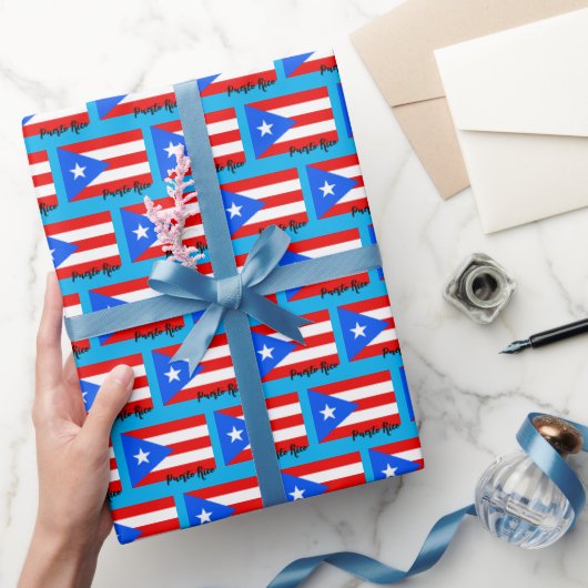 Puerto Rico Wrapping Paper, vlag patriottisch Cadeaupapier (Geschenken)