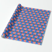 Puerto Rico Wrapping Paper, vlag patriottisch Cadeaupapier (Uitgerold)