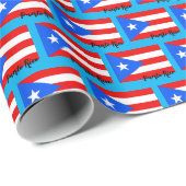 Puerto Rico Wrapping Paper, vlag patriottisch Cadeaupapier (Rol Hoek)