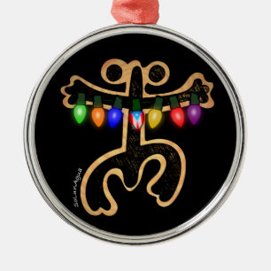 Puerto Rico Xmas Coqui Taino symbool Boricua vlag Metalen Ornament