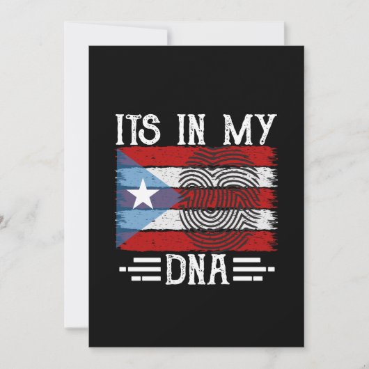 PUERTO RICO ZIT IN MIJN DNA VLAG KAART (Voorkant)