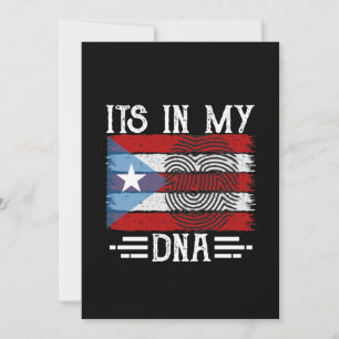 PUERTO RICO ZIT IN MIJN DNA VLAG KAART