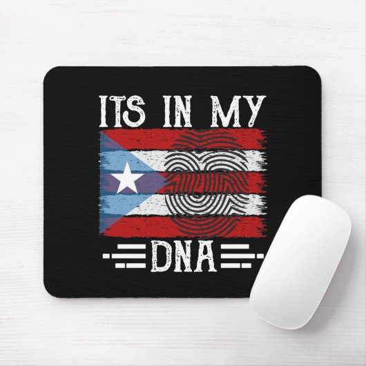 PUERTO RICO ZIT IN MIJN DNA VLAG MUISMAT (Met muis)