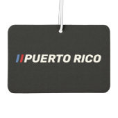 Puerto Rico Zwart | Boricua Rood & Blauwe Accent Luchtverfrisser (Achterkant)