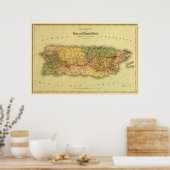 Puerto RicoPanoramic MapPuerto Rico Poster (Keuken)