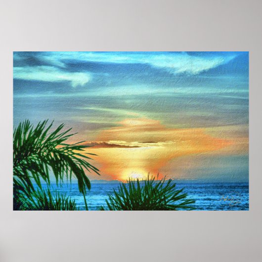 Puerto Sunset 1557 Art Print (Voorkant)