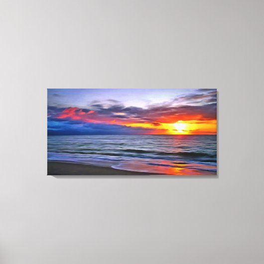 Puerto Sunset 1739 Art Canvas Afdruk (Voorkant)