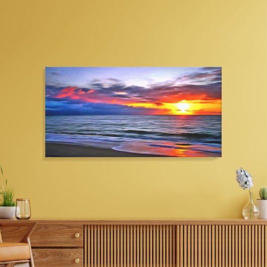Puerto Sunset 1739 Art Canvas Afdruk (Insitu (Woonkamer))