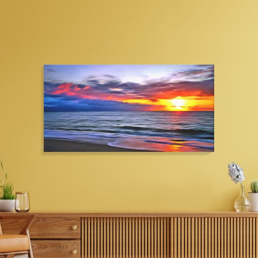 Puerto Sunset 1739 Art Canvas Afdruk (Insitu (Woonkamer))