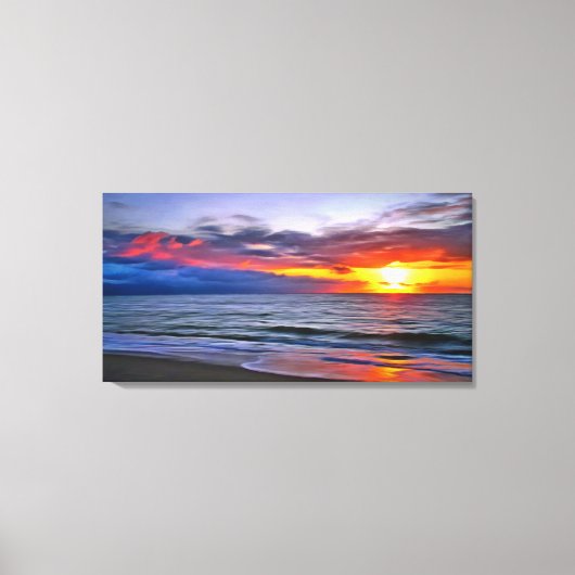 Puerto Sunset 1739 Art Canvas Afdruk (Voorkant)