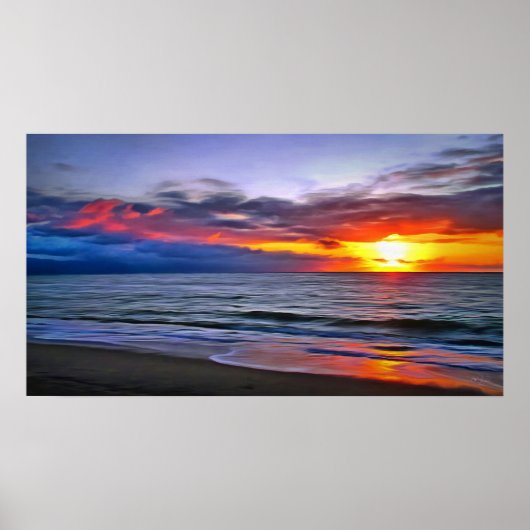 Puerto Sunset 1739 Art Print (Voorkant)