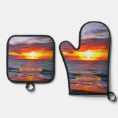 Puerto Sunset 1739 Ovenwant & Pannenlap Set (Voorkant)