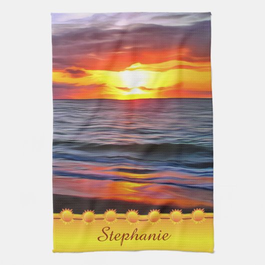 Puerto Sunset 1739 Theedoek (Verticaal)