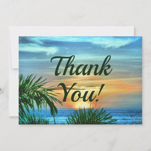 Puerto Sunset Dank u wel 1557 Bedankkaart (Voorkant)